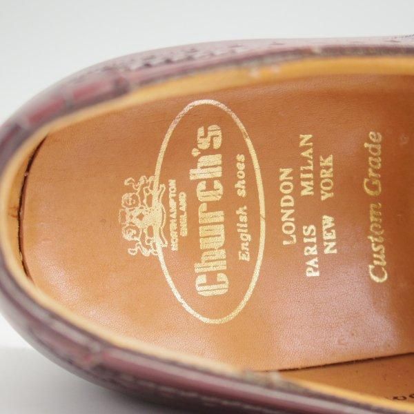 極美品★チャーチ 80F/UK8【貴重★100ラスト/Cardigan/モンクストラップ】カーディガン/カーフ/赤茶/メンズ/Church's★l663