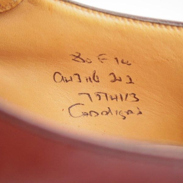 極美品★チャーチ 80F/UK8【貴重★100ラスト/Cardigan/モンクストラップ】カーディガン/カーフ/赤茶/メンズ/Church's★l663