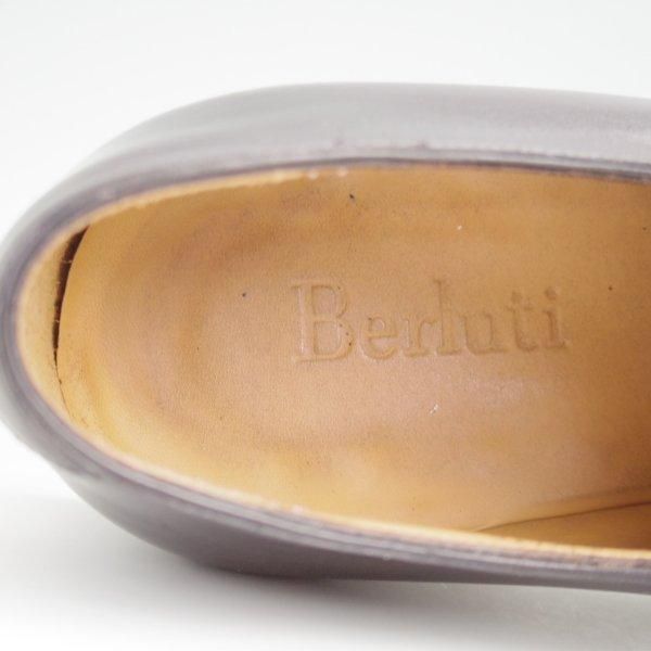 美品★(仏)ベルルッティ SIZE 9【貴重★タトゥ・コレクション/黒〜パープル系パティーヌ】ホールカット/ヴェネチアレザー/Berluti★l664