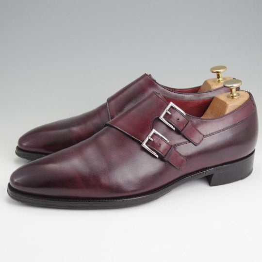 美品★(英)ガジアーノ&ガーリング 9E【定価￥264,000-★OAKHAM/ダブルモンク/DG70ラスト】カーフ/赤茶/メンズ/GAZIANO&GIRLING★l666