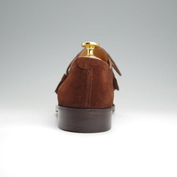 極上★(仏)ベルルッティ SIZE 5.5【貴重★グッドイヤーウェルテッド製法/Vフロント】プレーントゥ/スエード/濃茶/メンズ/Berluti★l668