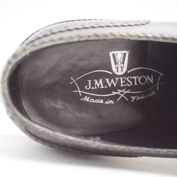 極美品★J.M.ウエストン 7.5D【貴重★MILES COLLECTION/マイルスコレクション/355】フルブローグ/カーフ/黒/Weston/ウェストン★l669