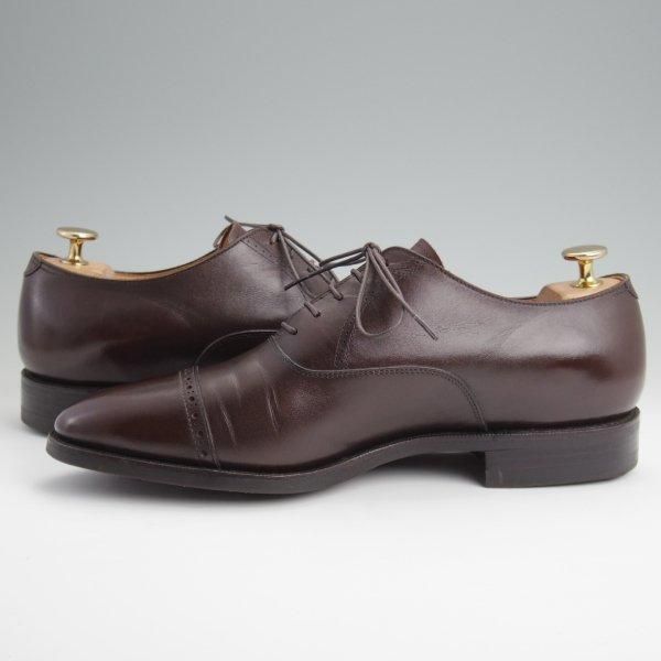美品★(浅草)RENDO/レンド SIZE 7.5【定価￥68,200-★ダイナイトソール仕様/パンチドキャップトゥ】7702D/カーフ/濃茶/メンズ★l671