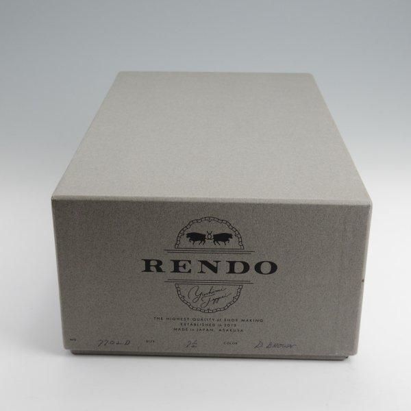 美品★(浅草)RENDO/レンド SIZE 7.5【定価￥68,200-★ダイナイトソール仕様/パンチドキャップトゥ】7702D/カーフ/濃茶/メンズ★l671