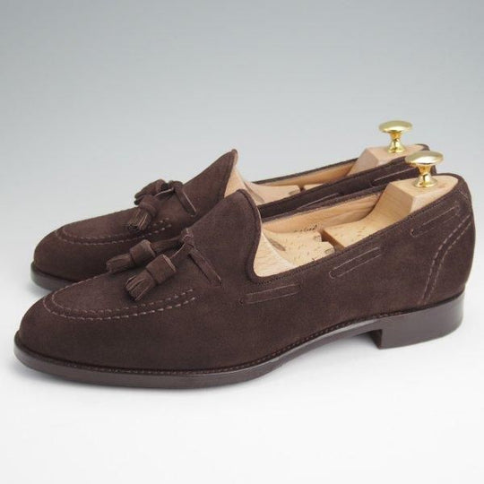 極上★(英)チーニー 7F【定価￥88,000-★HARRY/ハリー】214ラスト/タッセルローファー/スエード/濃茶/メンズ/CHEANEY★l672
