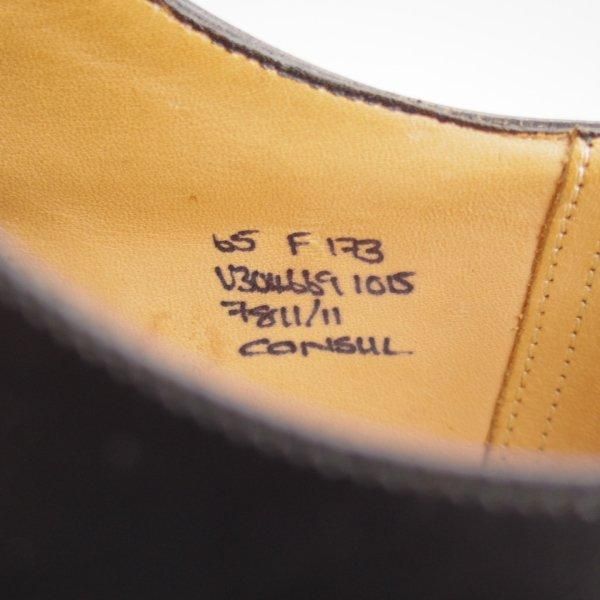 極美品★チャーチ 65F/UK6.5【定価￥176,000-★コンサル/CONSUL】173ラスト/ストレートチップ/カーフ/黒/メンズ/Church's★l673