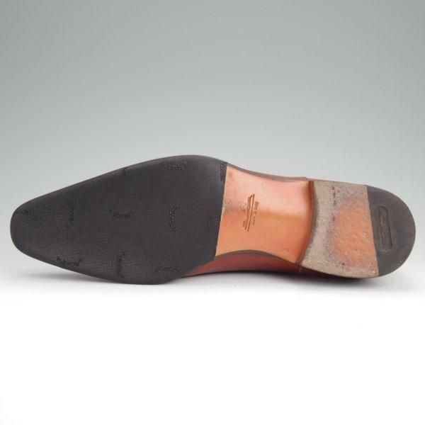 美品★(伊)サントーニ SIZE 8【★ストレートチップ/9738】カーフ/茶/メンズ/Santoni★l674