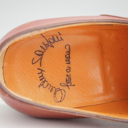 美品★(伊)サントーニ SIZE 8【★ストレートチップ/9738】カーフ/茶/メンズ/Santoni★l674