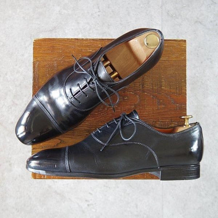 ★(伊)サントーニ SIZE 6.5【★ストレートチップ/11011】カーフ/黒/メンズ/Santoni★l681
