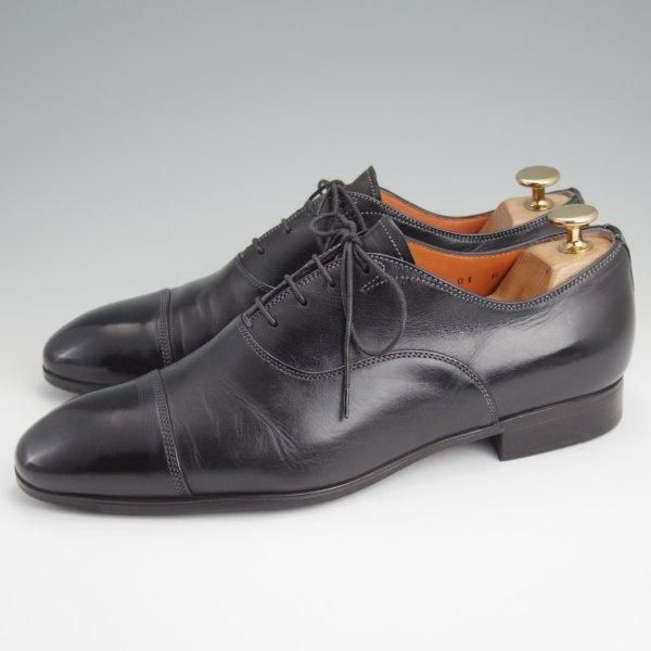 ★(伊)サントーニ SIZE 6.5【★ストレートチップ/11011】カーフ/黒/メンズ/Santoni★l681