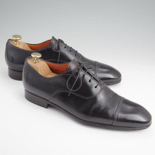 ★(伊)サントーニ SIZE 6.5【★ストレートチップ/11011】カーフ/黒/メンズ/Santoni★l681
