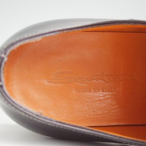 ★(伊)サントーニ SIZE 6.5【★ストレートチップ/11011】カーフ/黒/メンズ/Santoni★l681