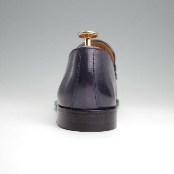 極美品★(伊)ボリーニ SIZE 6.5【モデル定価￥60,500-★コインローファー/紺】2319/カーフ/メンズ/BOLLINI★l684