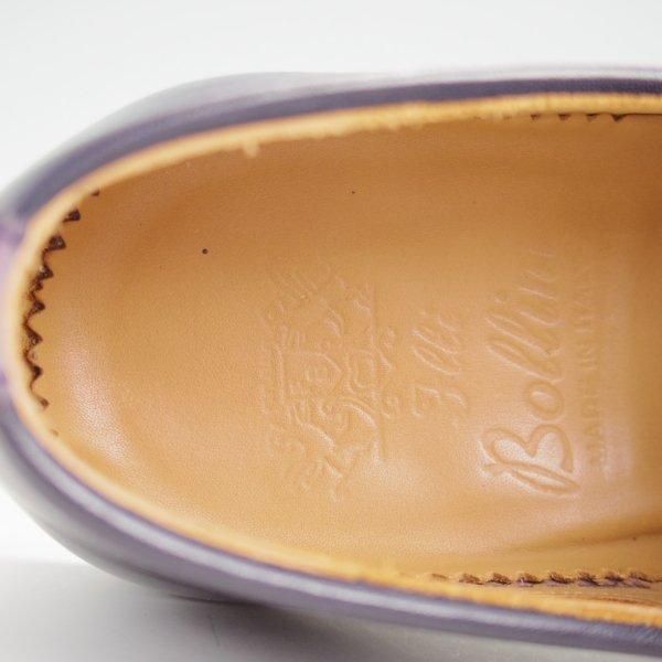 極美品★(伊)ボリーニ SIZE 6.5【モデル定価￥60,500-★コインローファー/紺】2319/カーフ/メンズ/BOLLINI★l684