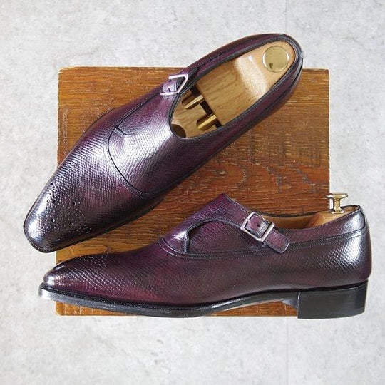 未使用★(英)ガジアーノ&ガーリング 8E【現行定価40万円程度★DECOライン/COLLCUT/純正シューツリー付き】ハッチグレイン/ワイン★l692