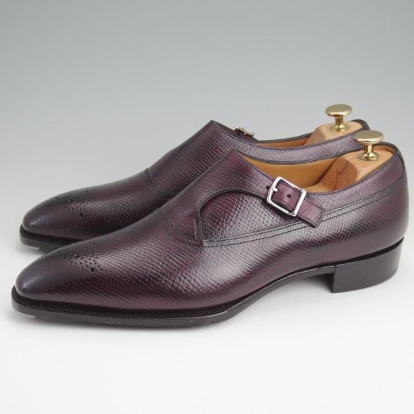 未使用★(英)ガジアーノ&ガーリング 8E【現行定価40万円程度★DECOライン/COLLCUT/純正シューツリー付き】ハッチグレイン/ワイン★l692