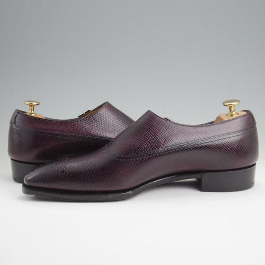 未使用★(英)ガジアーノ&ガーリング 8E【現行定価40万円程度★DECOライン/COLLCUT/純正シューツリー付き】ハッチグレイン/ワイン★l692