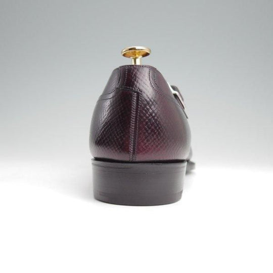 未使用★(英)ガジアーノ&ガーリング 8E【現行定価40万円程度★DECOライン/COLLCUT/純正シューツリー付き】ハッチグレイン/ワイン★l692