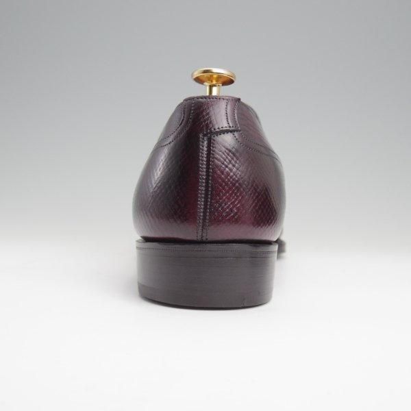 未使用★(英)ガジアーノ&ガーリング 8E【現行定価40万円程度★DECOライン/COLLCUT/純正シューツリー付き】ハッチグレイン/ワイン★l692