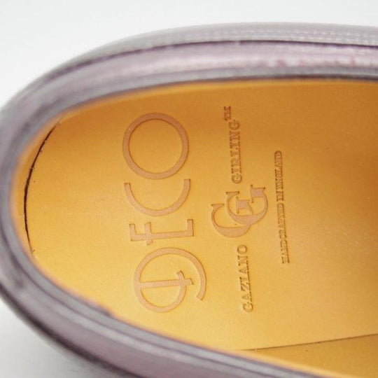 未使用★(英)ガジアーノ&ガーリング 8E【現行定価40万円程度★DECOライン/COLLCUT/純正シューツリー付き】ハッチグレイン/ワイン★l692