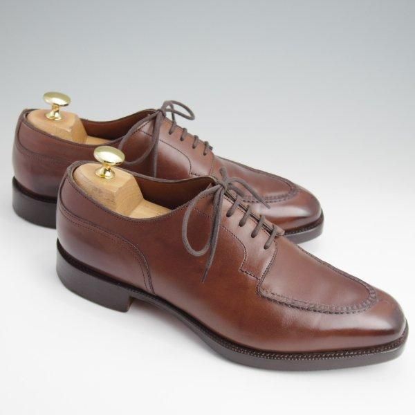 美品★エドワードグリーン 5.5E【定価￥273,900-★ドーバー/DOVER】606ラスト/スキンステッチ/Uチップ/カーフ/濃茶/EDWARD GREEN★l696