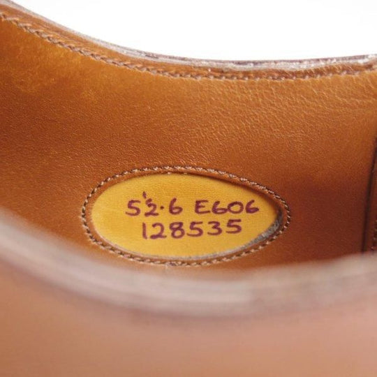 美品★エドワードグリーン 5.5E【定価￥273,900-★ドーバー/DOVER】606ラスト/スキンステッチ/Uチップ/カーフ/濃茶/EDWARD GREEN★l696