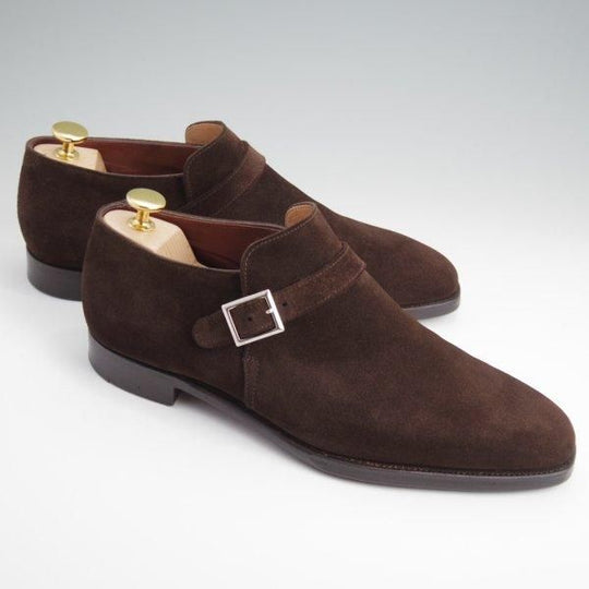 極上★クロケット&ジョーンズ 6.5E【ハンドグレードライン★PORTMAN/アンクルブーツ】358ラスト/スエード/濃茶/Crockett&Jones★l697