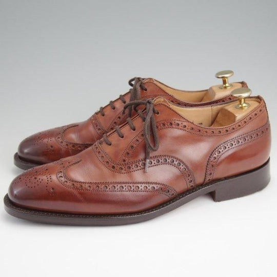 極上★チャーチ 70F/UK7【定価￥176,000-★チェットウィンド/CHETWYND】173ラスト/フルブローグ/カーフ/茶/メンズ/Church's★l700