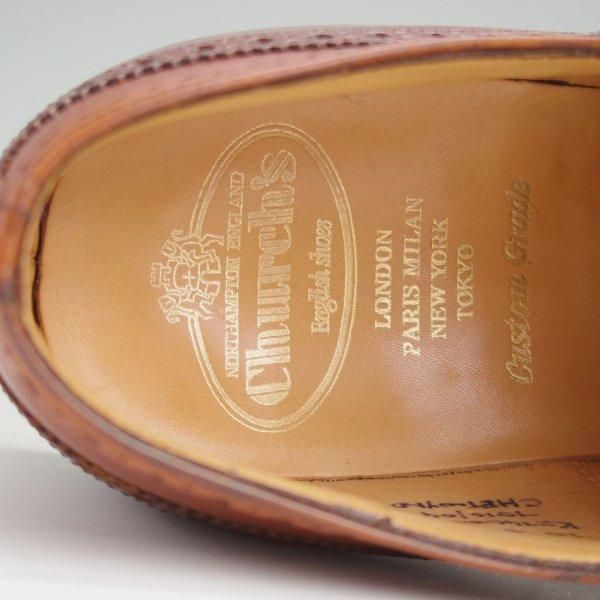 極上★チャーチ 70F/UK7【定価￥176,000-★チェットウィンド/CHETWYND】173ラスト/フルブローグ/カーフ/茶/メンズ/Church's★l700