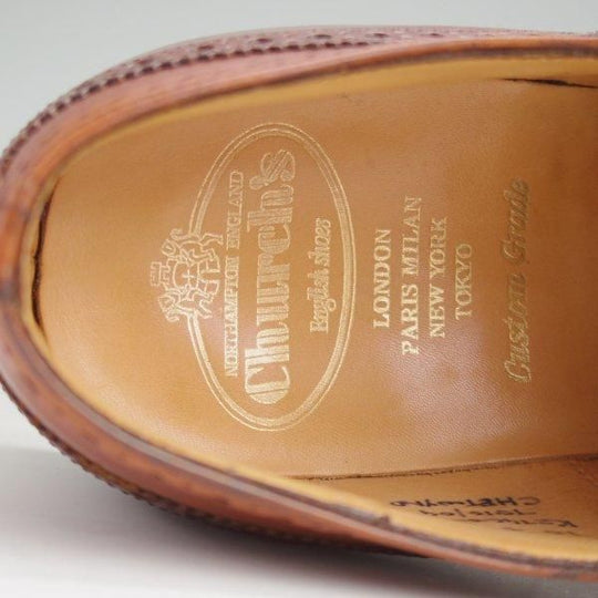 極上★チャーチ 70F/UK7【定価￥176,000-★チェットウィンド/CHETWYND】173ラスト/フルブローグ/カーフ/茶/メンズ/Church's★l700