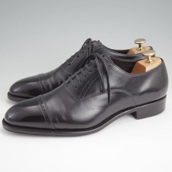 極美品★シェットランドフォックス SIZE 7.5【定価￥52,800-★ブラッドフォード/077F】パンチドキャップトゥ/黒/SHETLAND FOX★l702