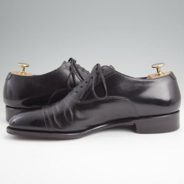 極美品★シェットランドフォックス SIZE 7.5【定価￥52,800-★ブラッドフォード/077F】パンチドキャップトゥ/黒/SHETLAND FOX★l702