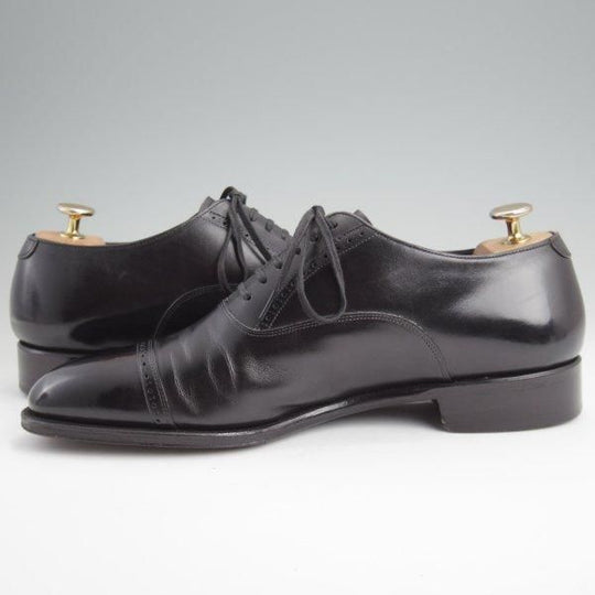 極美品★シェットランドフォックス SIZE 7.5【定価￥52,800-★ブラッドフォード/077F】パンチドキャップトゥ/黒/SHETLAND FOX★l702