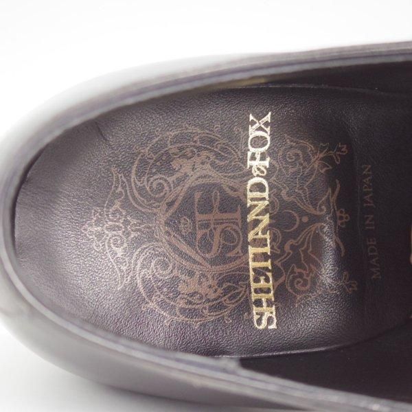 極美品★シェットランドフォックス SIZE 7.5【定価￥52,800-★ブラッドフォード/077F】パンチドキャップトゥ/黒/SHETLAND FOX★l702