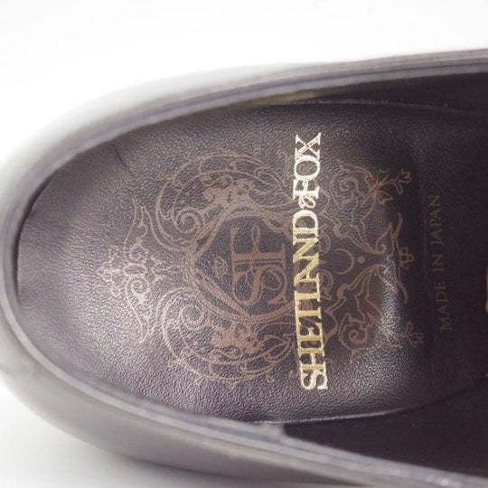 極美品★シェットランドフォックス SIZE 7.5【定価￥52,800-★ブラッドフォード/077F】パンチドキャップトゥ/黒/SHETLAND FOX★l702