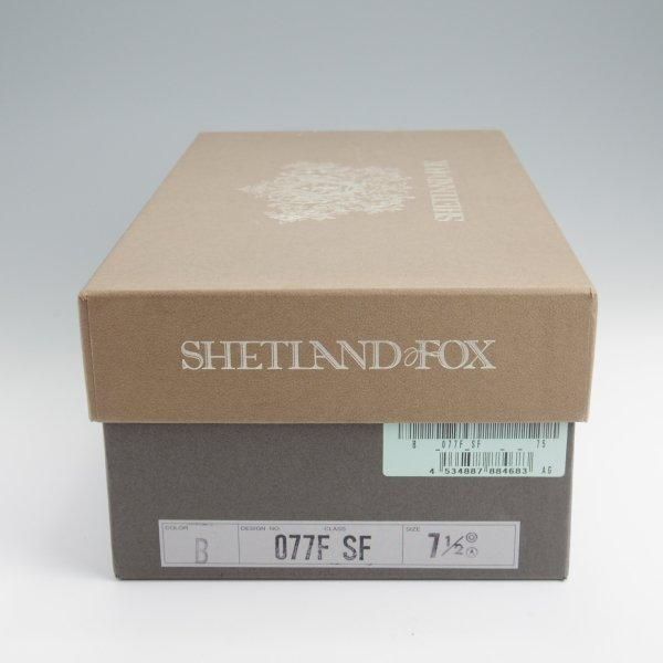 極美品★シェットランドフォックス SIZE 7.5【定価￥52,800-★ブラッドフォード/077F】パンチドキャップトゥ/黒/SHETLAND FOX★l702
