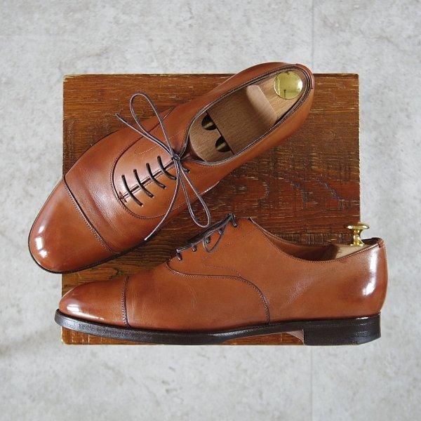 ★エドワードグリーン 6.5E【現行定価￥217,800-★チェルシー/CHELSEA/202ラスト】ストレートチップ/カーフ/茶/EDWARD GREEN★l703