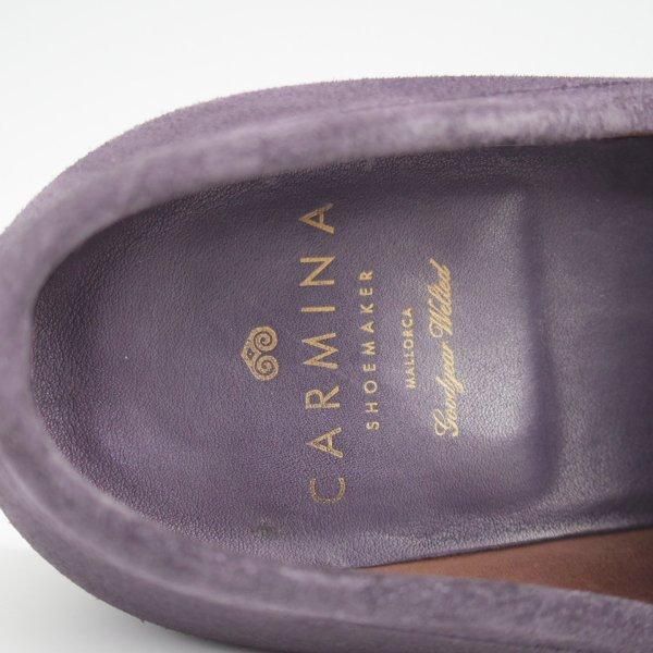 極美品★(スペイン製)CARMINA/カルミナ SIZE 8【定価￥79,200-★コインローファー/10082】SIMPSONラスト/スエード/紺/メンズ★l705