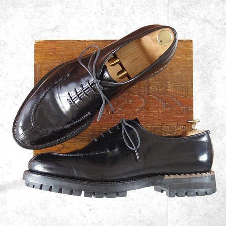 極上★(仏)ベルルッティ SIZE 8.5【貴重★グッドイヤーウェルテッド製法/オックスフォードシューズ】黒/メンズ/Berluti★l706