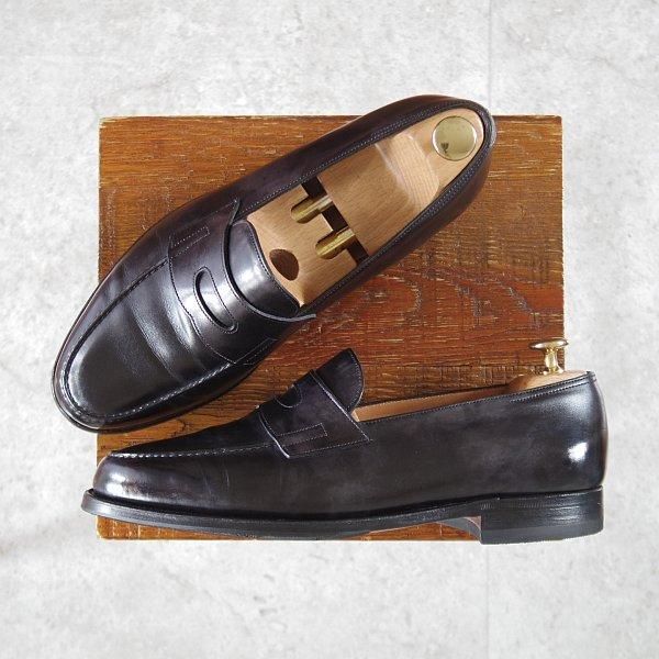 ★ジョンロブ 7EE【現行定価￥254,100-★ミュージアムカーフ仕様/ロペス/LOPEZ】4395ラスト/コインローファー/黒/メンズ/JOHN LOBB★l708