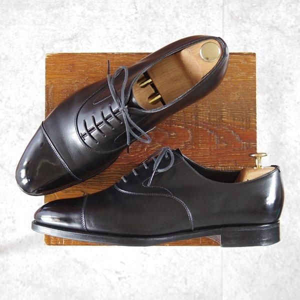 極上★エドワードグリーン 8.5E【現行定価￥217,800-★チェルシー/CHELSEA/82ラスト】ストレートチップ/カーフ/黒/EDWARD GREEN★l710