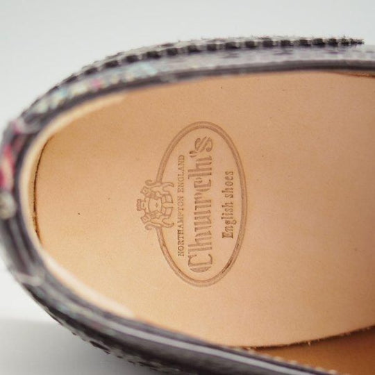 未使用★チャーチ(レディース) SIZE 35.5【モデル定価￥176,000-★フラワープリント仕様/BURWOOD WG】バーウッド/Church's★l711
