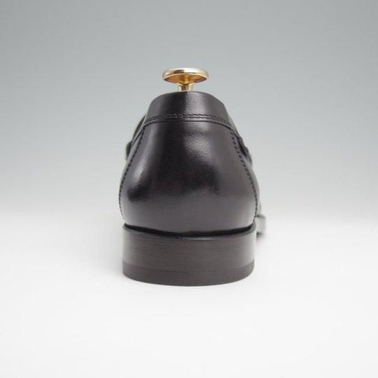 極美品★(伊製)HERMES/エルメス SIZE 40.5【貴重★コインローファー/セリエコイン】スリッポン/カーフ/黒/メンズ★l713