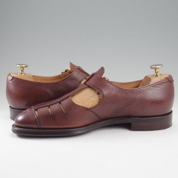 極美品★(英)チーニー 6.5F【定価￥70,400-★(独)ワインハイマー社のジュピターカーフ/PENZANCE 2】グルカサンダル/濃茶/CHEANEY★l715