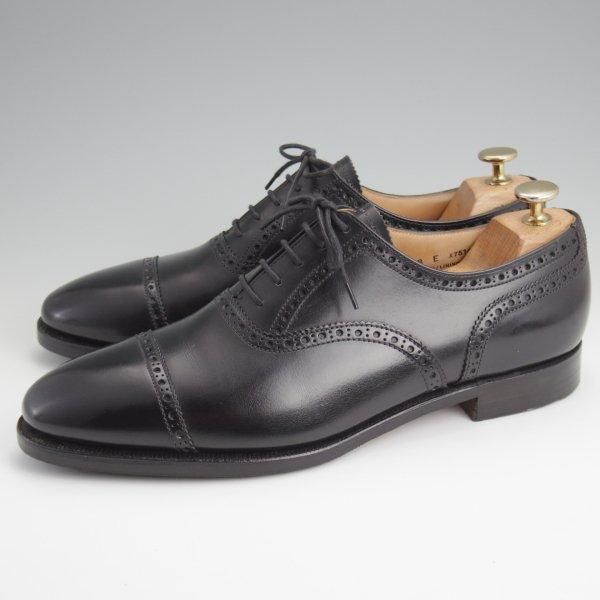 極美品★クロケット&ジョーンズ 8E【貴重★(英)ポールスミス別注/クォーターブローグ】カーフ/黒/メンズ/Crockett&Jones★l718