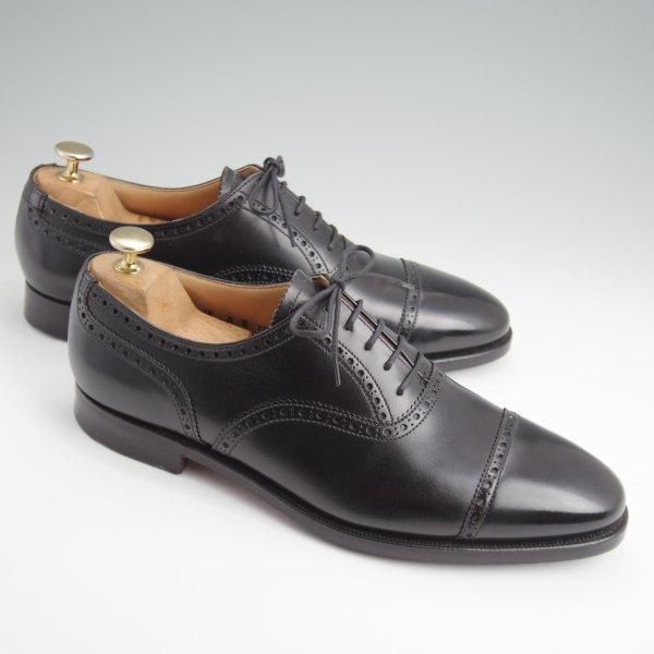 極美品★クロケット&ジョーンズ 8E【貴重★(英)ポールスミス別注/クォーターブローグ】カーフ/黒/メンズ/Crockett&Jones★l718