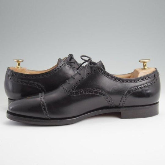 極美品★クロケット&ジョーンズ 8E【貴重★(英)ポールスミス別注/クォーターブローグ】カーフ/黒/メンズ/Crockett&Jones★l718