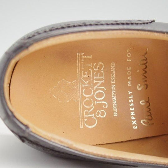 極美品★クロケット&ジョーンズ 8E【貴重★(英)ポールスミス別注/クォーターブローグ】カーフ/黒/メンズ/Crockett&Jones★l718