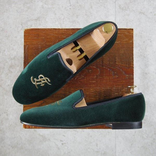 未使用★ロイドフットウェア SIZE 8【現行定価￥26,400-★ルームシューズ/ベルベット】スリッパー/深緑/メンズ/Lloyd Footwear★l719