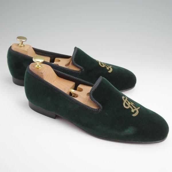 未使用★ロイドフットウェア SIZE 8【現行定価￥26,400-★ルームシューズ/ベルベット】スリッパー/深緑/メンズ/Lloyd Footwear★l719
